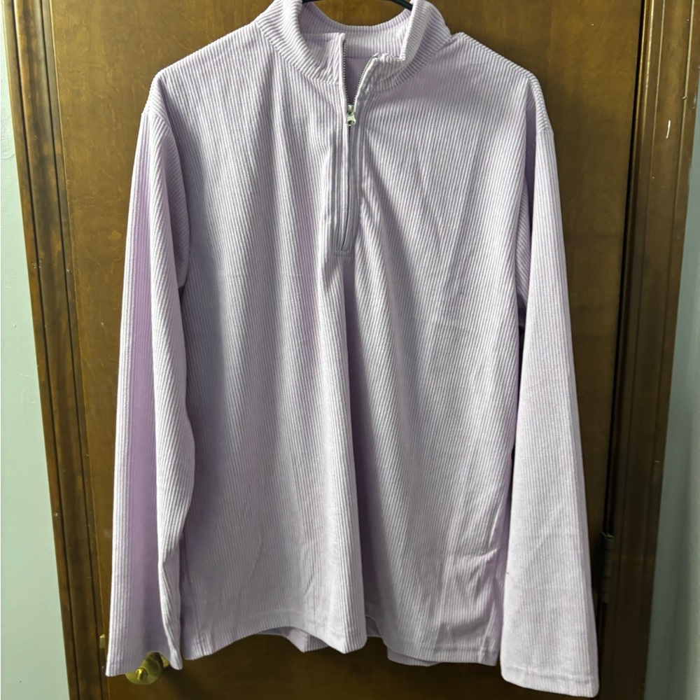 Lavender Quarter-Zip Pullover